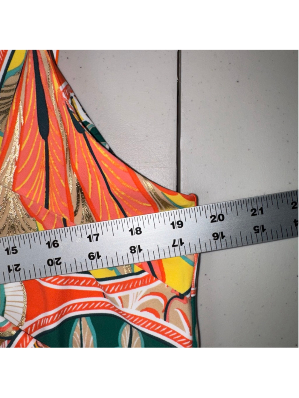 Jude Connally Easton Jude Cloth In Stained Glass Coral Gold Maxi Dress Large - Picture 10 of 12